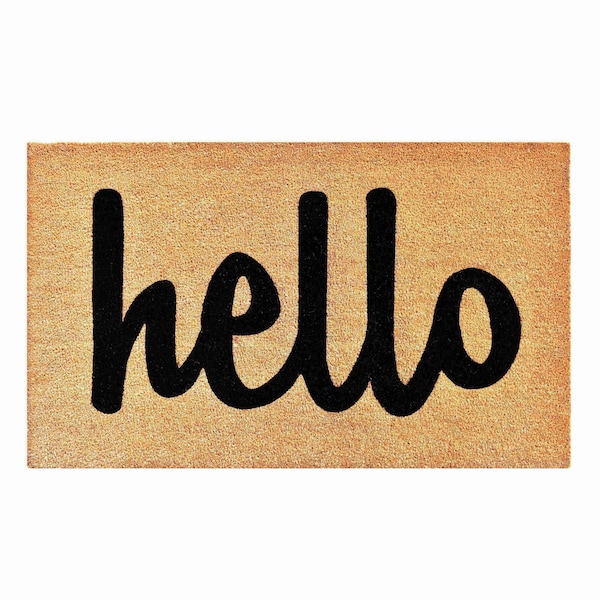 Calloway Mills Entrance Mat, Coir, Natural, Black 100343048NBS - main